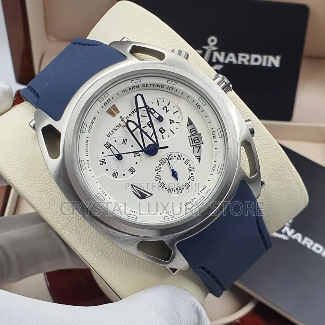 High Quality Luxury ULSSE NARDIN RUBBER Strap Wristwatch