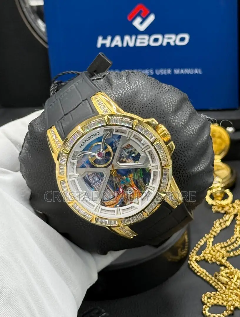Highest Quality Luxury Hanboro Genuine Leather Wristwatch