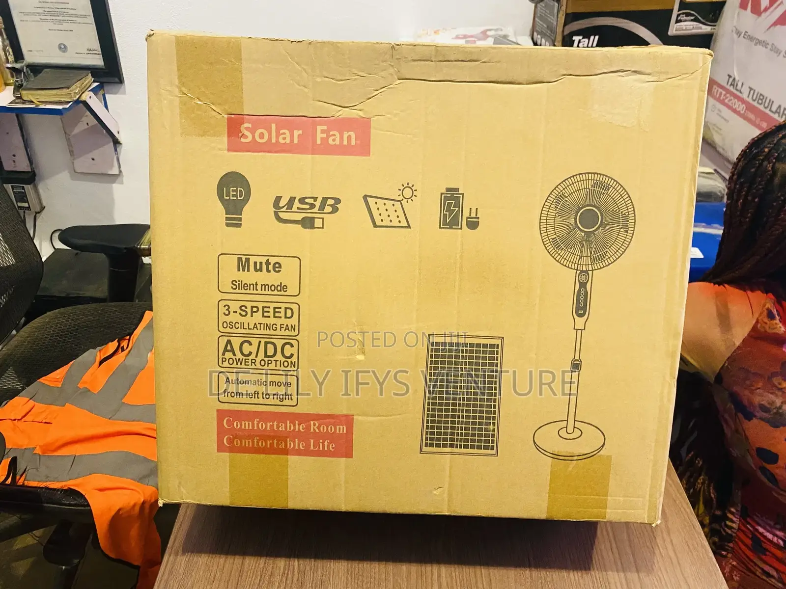 Solar Rechargeable Fan