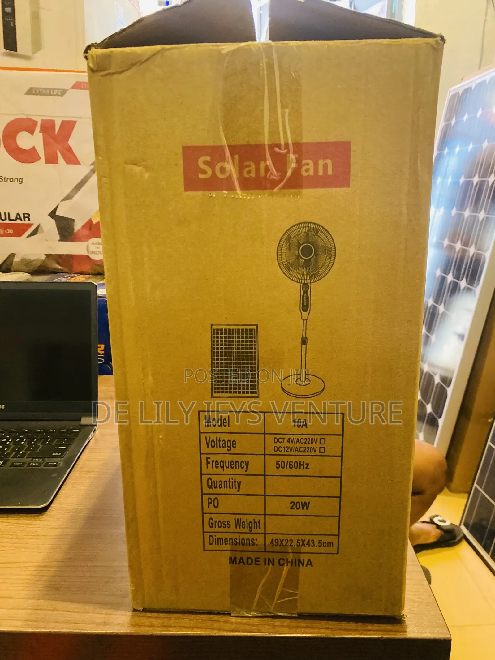 Solar Rechargeable Fan