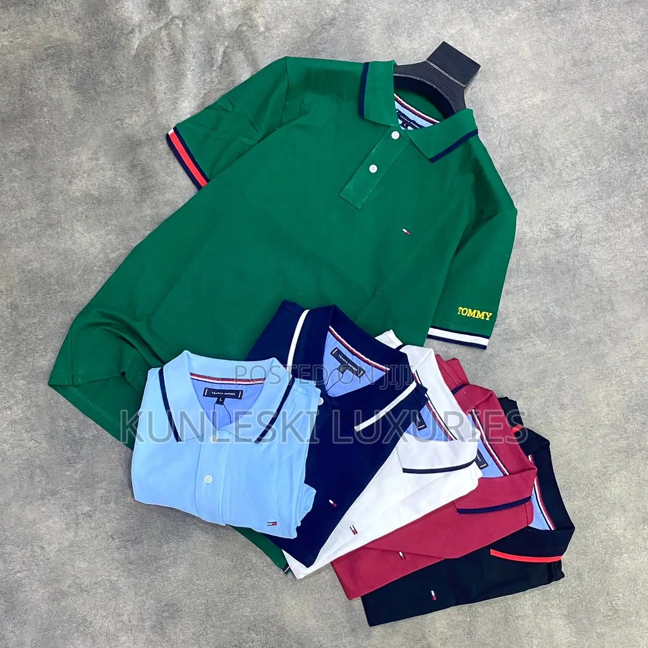 Tommy Hilfiger Plain Collar Neck Polo in 6 Colorways