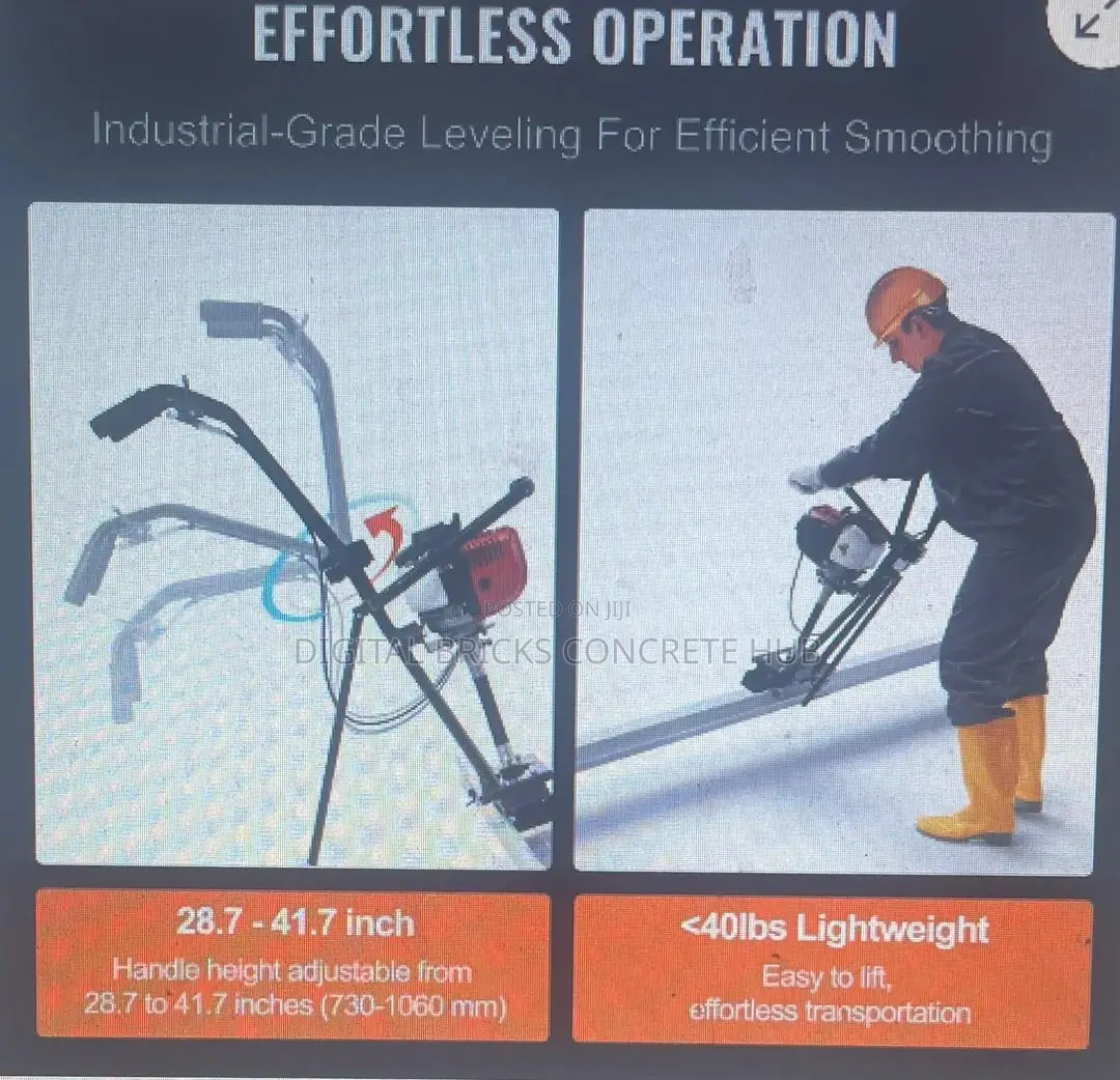Fuel Powered Screed Machine With 10ft Pole Screed