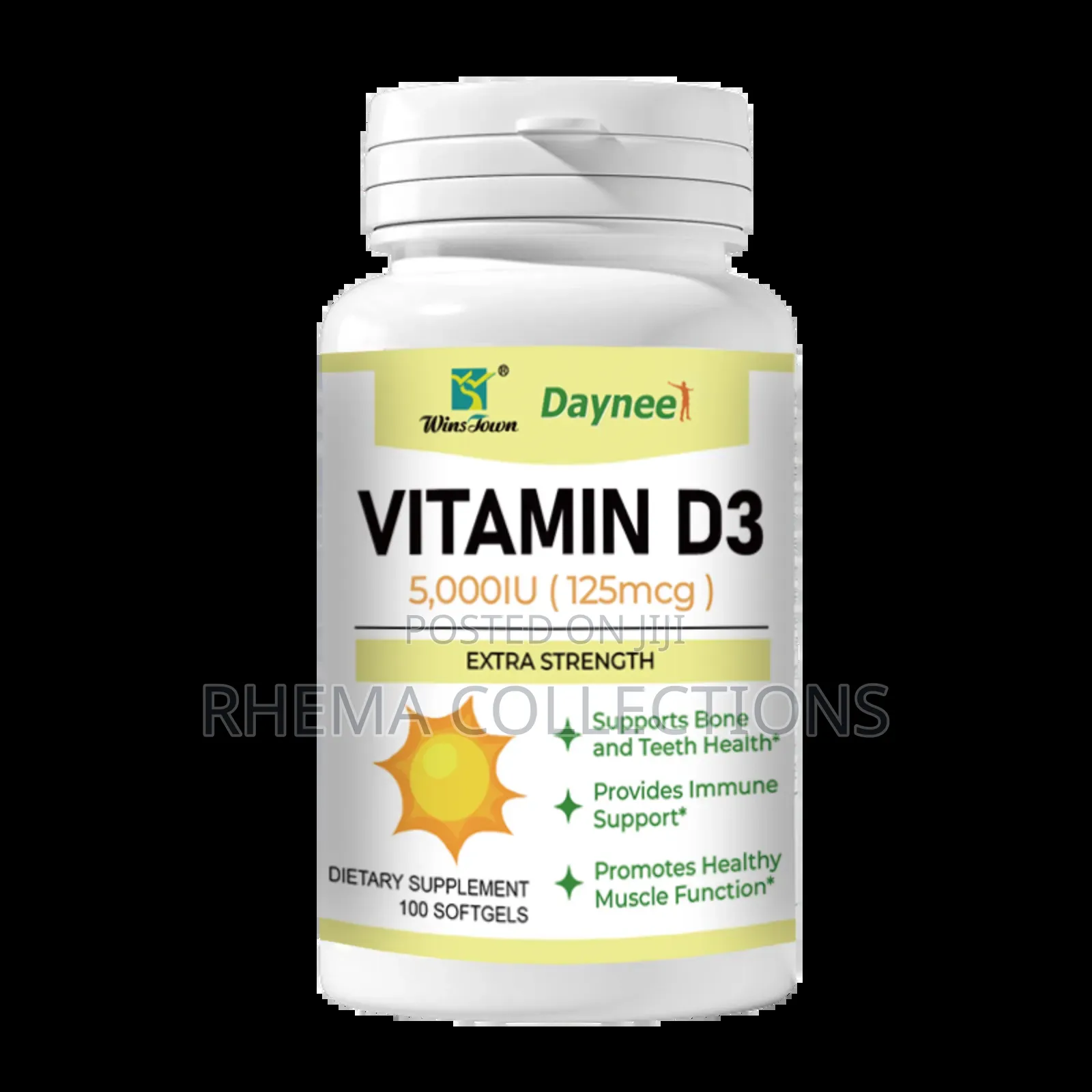 Vitamin D3 5,000iu (125mcg) Capsules For Calcium/Nutrient