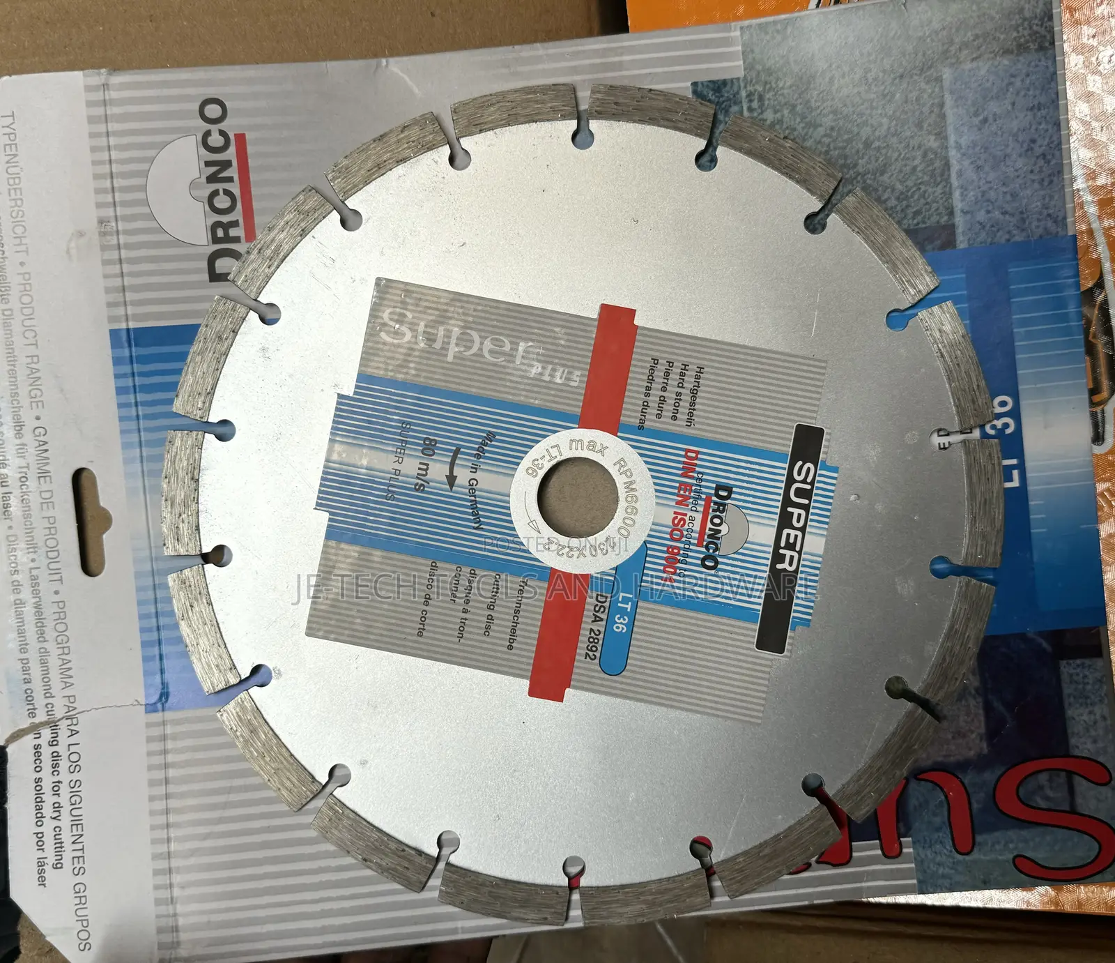 Dronco Diamond Cutting Disc - 9"