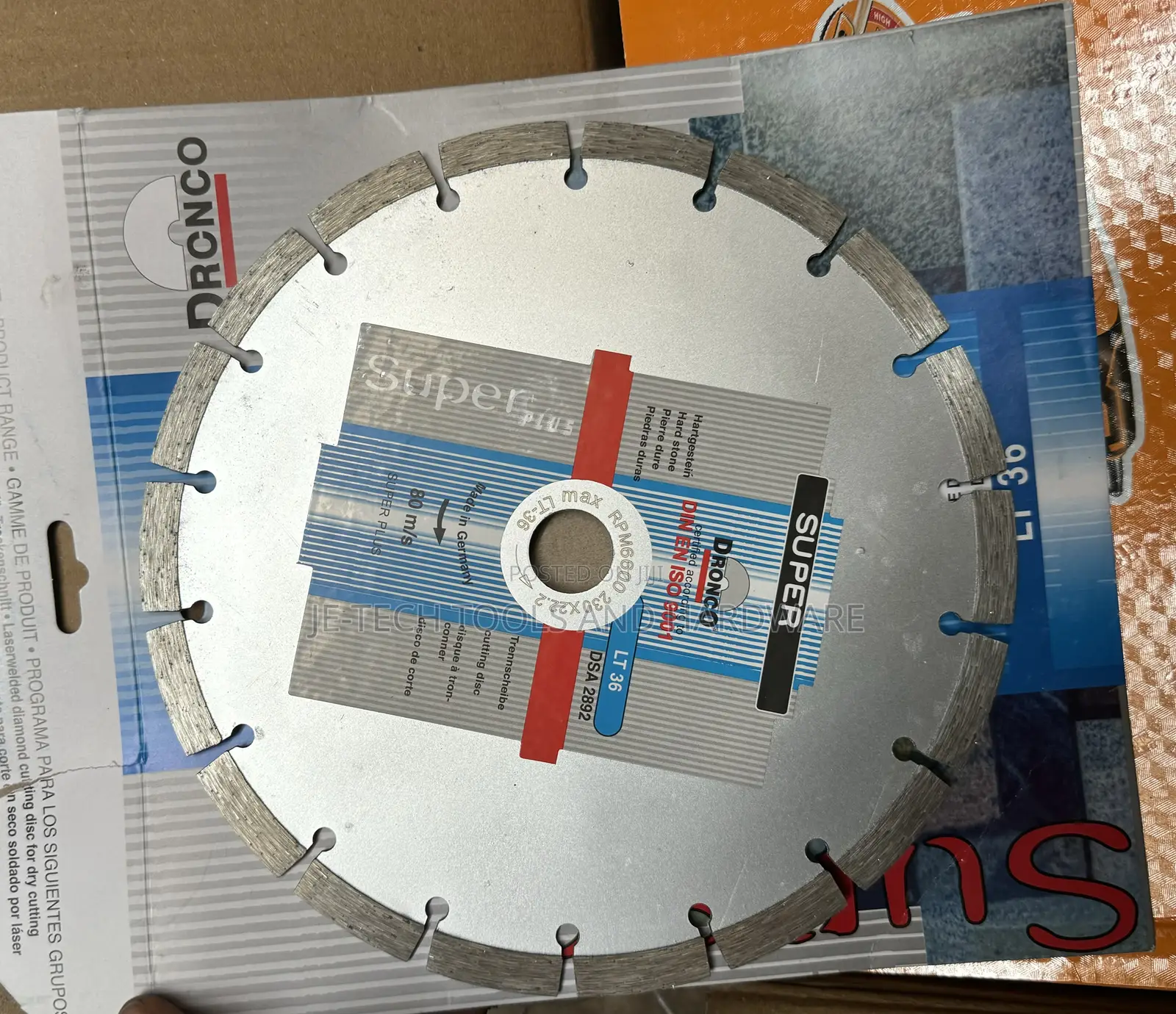 Dronco Diamond Cutting Disc - 9"