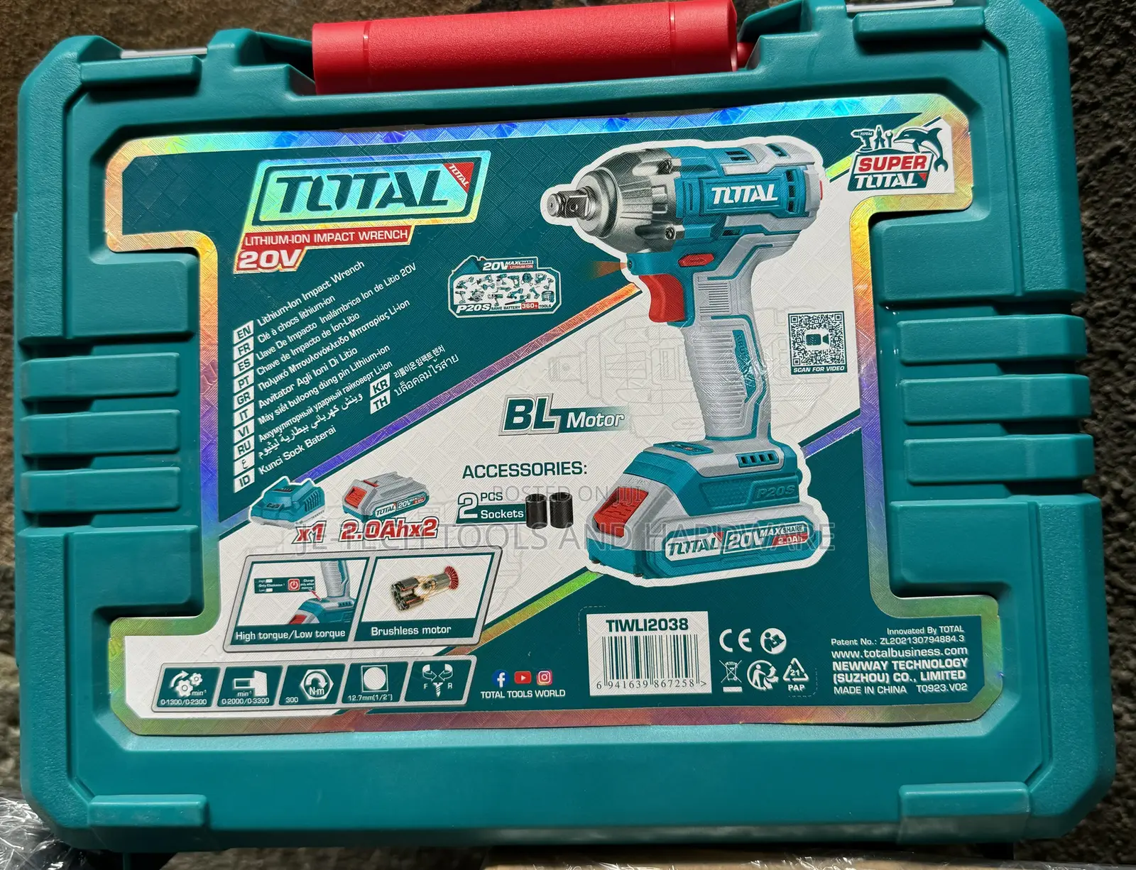 20v Total Impact Wrench With 2 Batteries