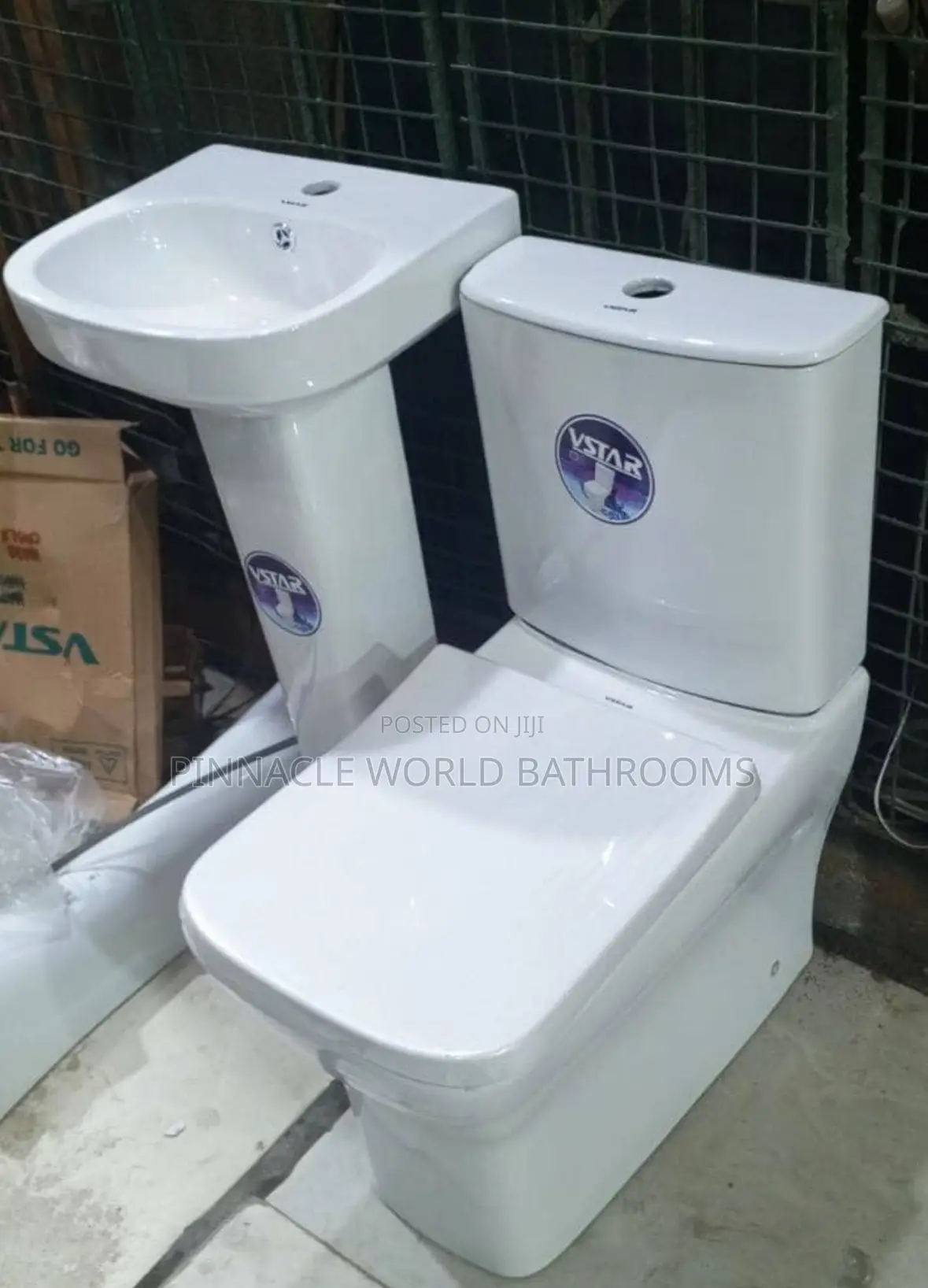 White Vstar Wc Set With Basin Crola