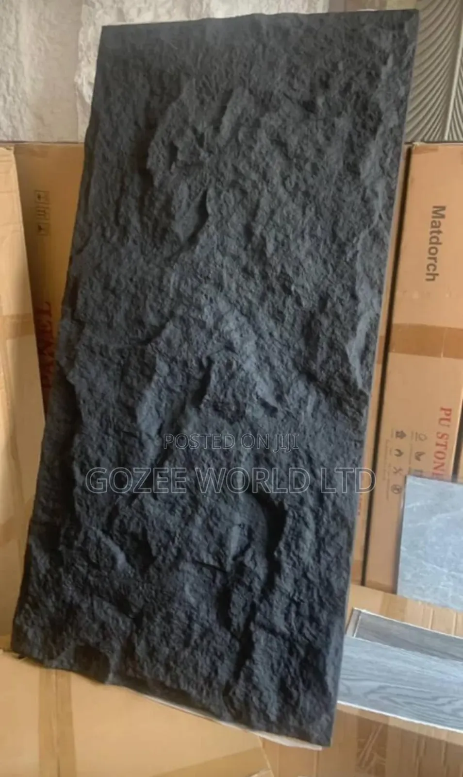 Black PU Stone