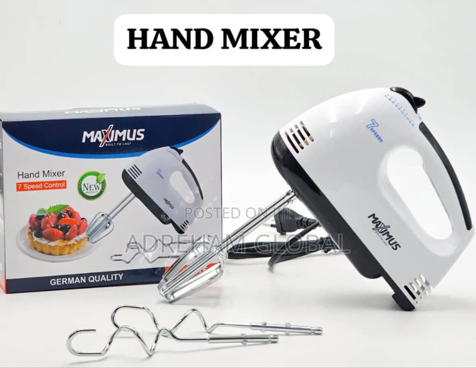 Maximus Hand Mixer With 7 Speed Control