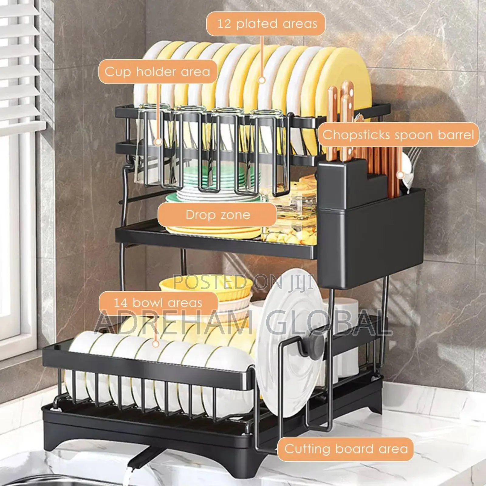 3tiers Spacious Plate/Dish Rack