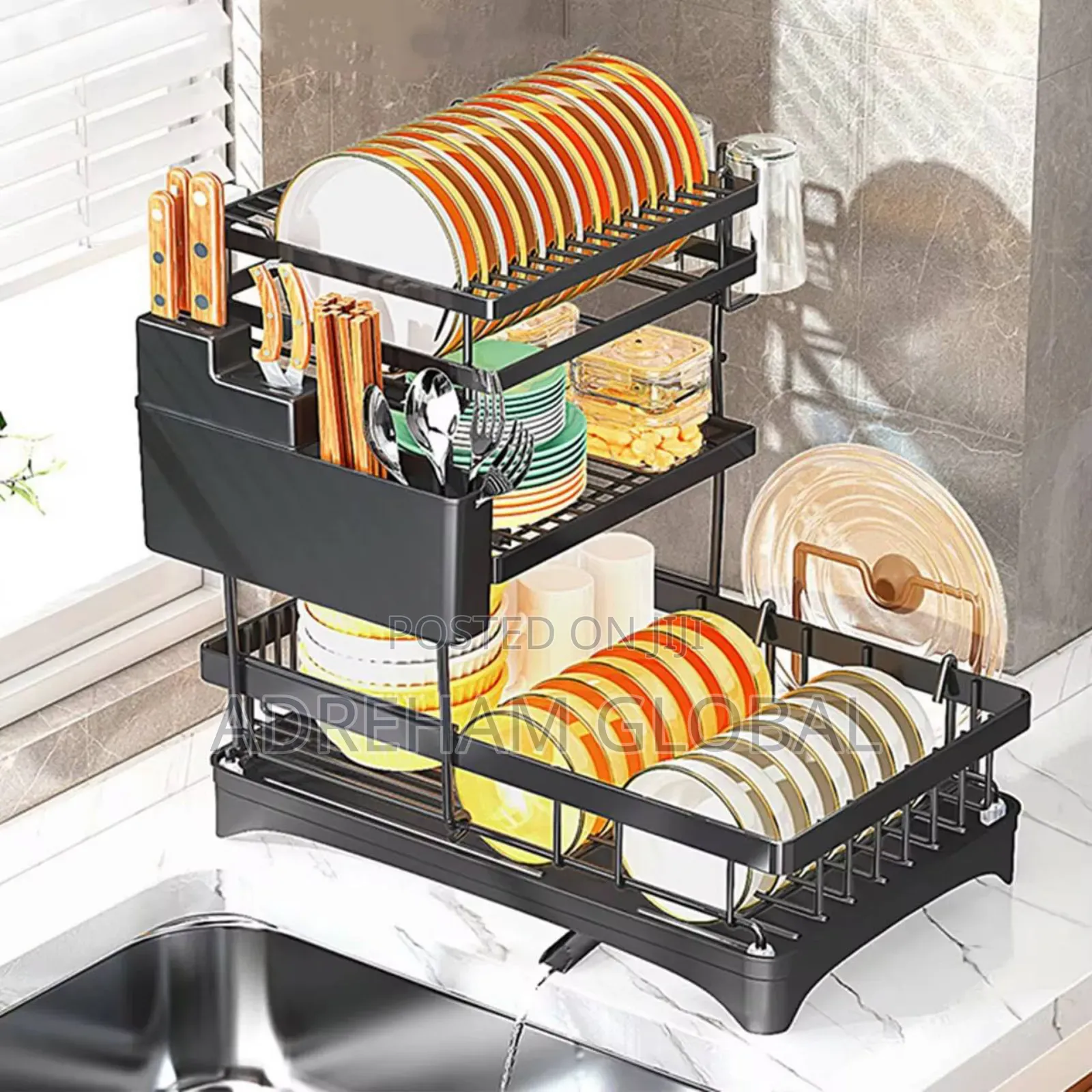 3tiers Spacious Plate/Dish Rack