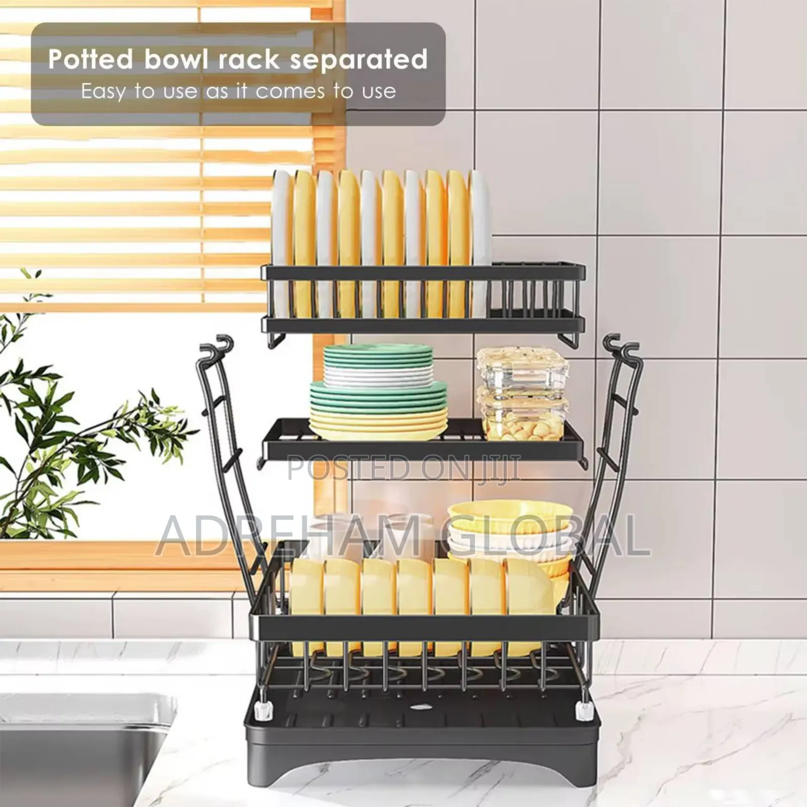 3tiers Spacious Plate/Dish Rack