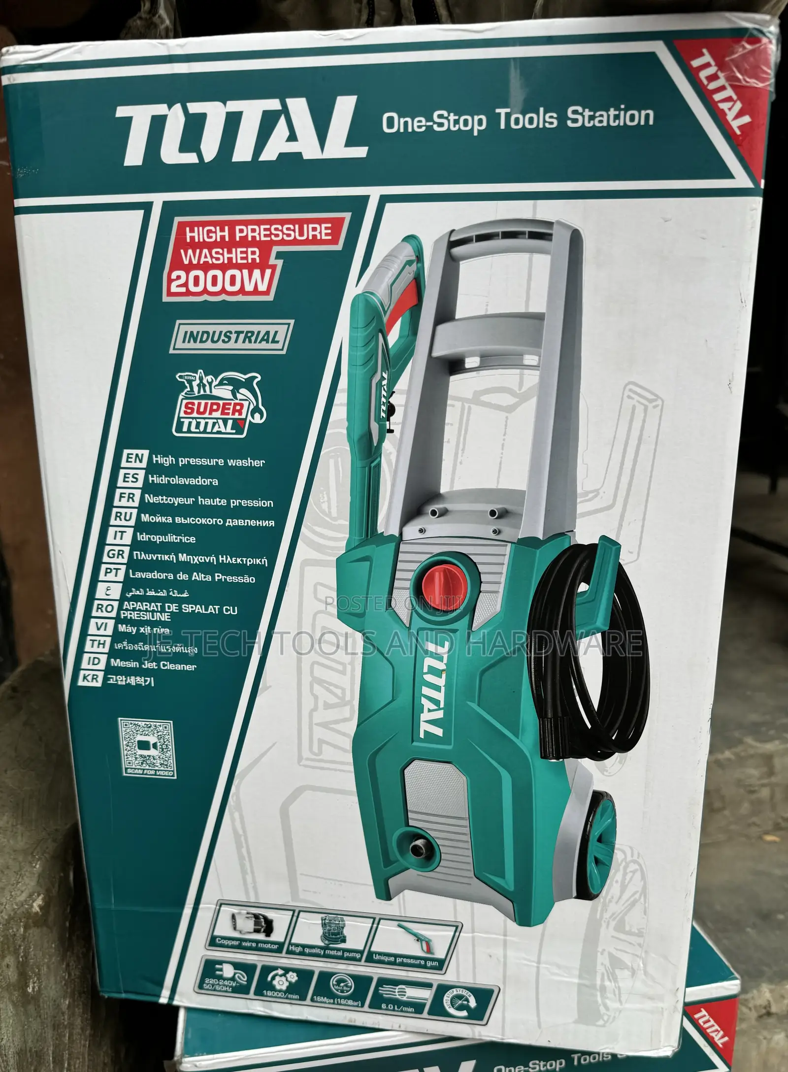 Electric Total High Pressure Washer 2000w -