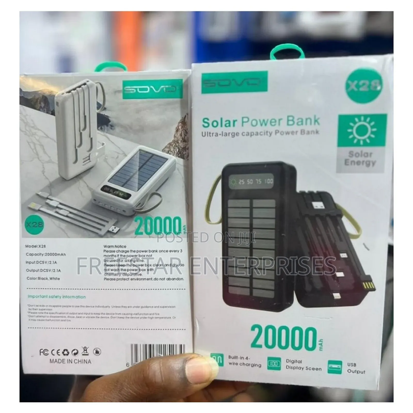 Sovo 20000mah Solar Power Bank. Sovo Solar Power Bank. X28