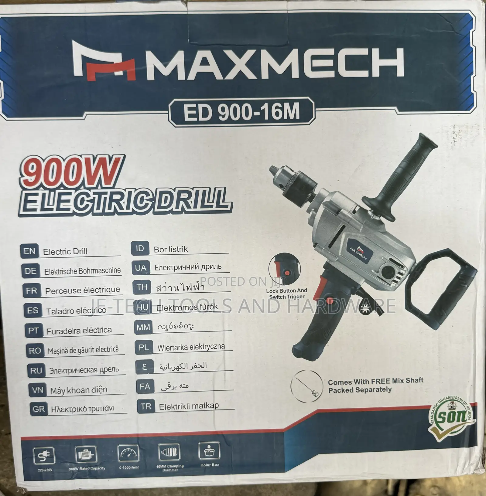 900W Maxmech Electric Drill 16M