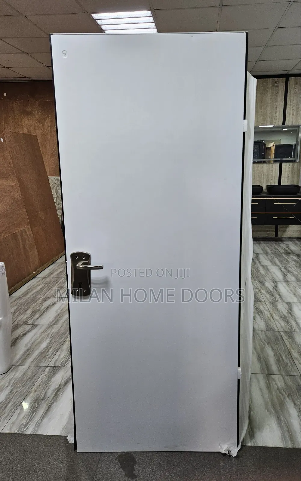 Plain White Isreali Security Door 3ft