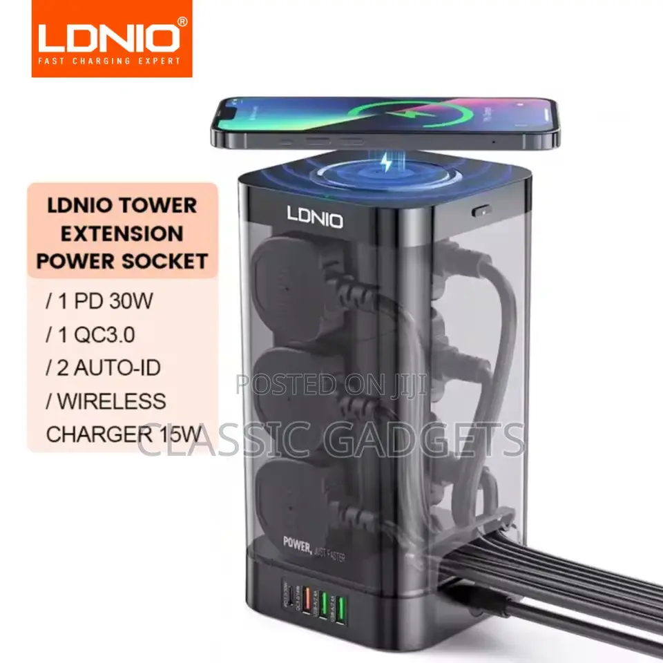 Ldnio Tower Multi Power Strips 2500w Extension Power Socket