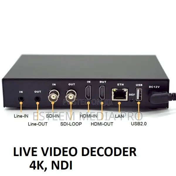 Live Video Ndi/Hx Streaming Encoder