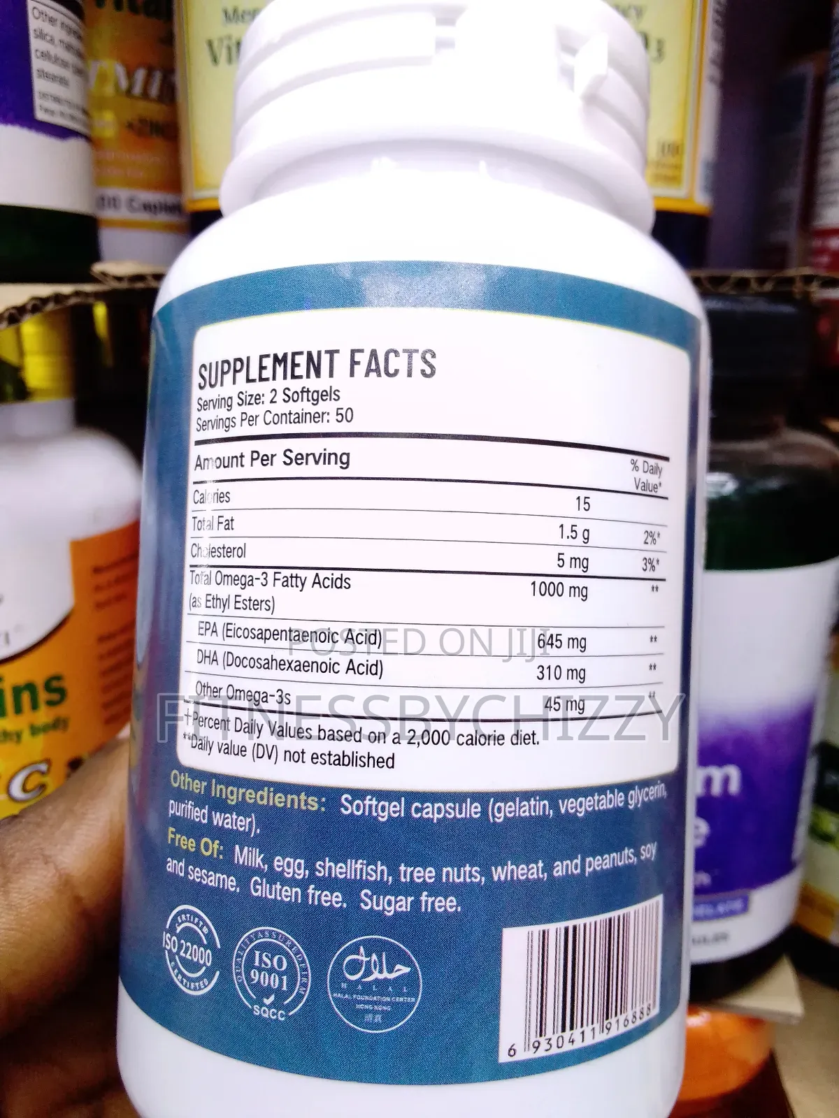 Wins Town Omega 3 Fish Oil 1000mg X 100 Softgels
