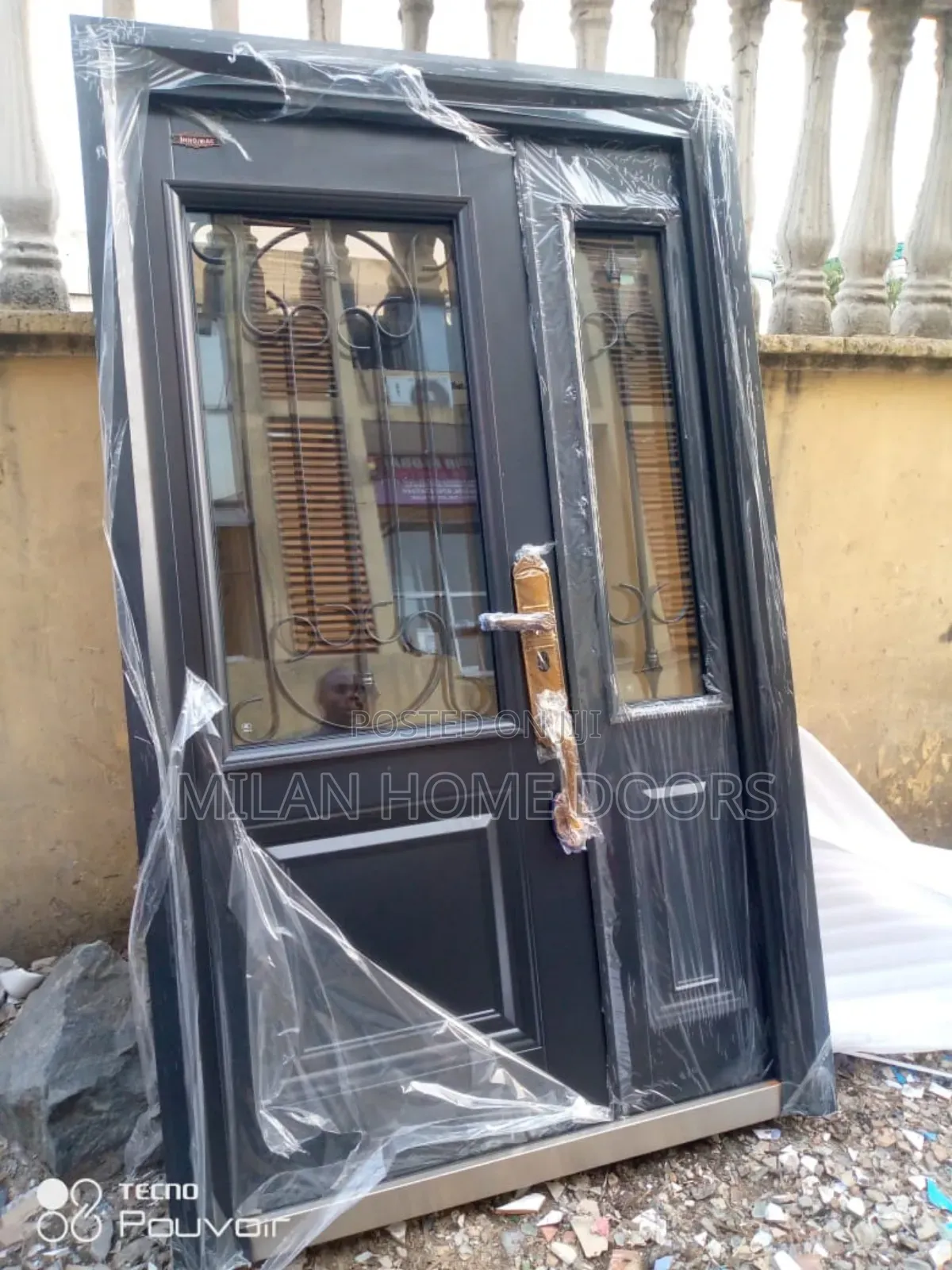 4ft Glass Copper Entrance Door
