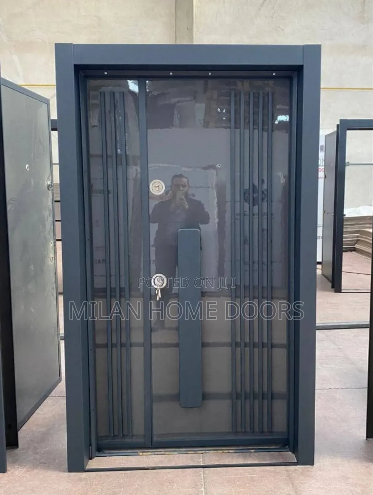 4ft by 7ft Grey Luxury Security Door