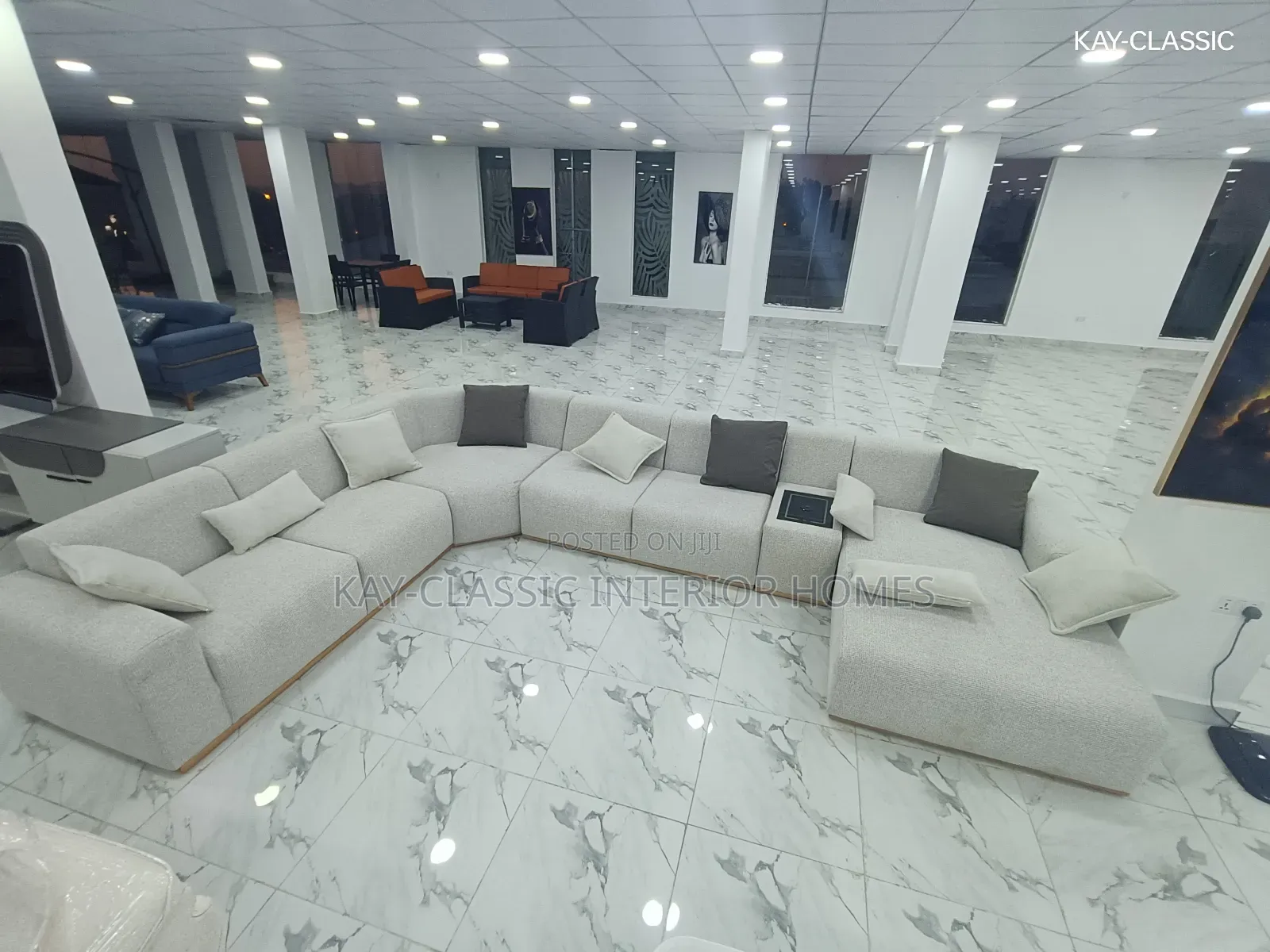 Corner Shape Sofa With Bluetooth Speaker 