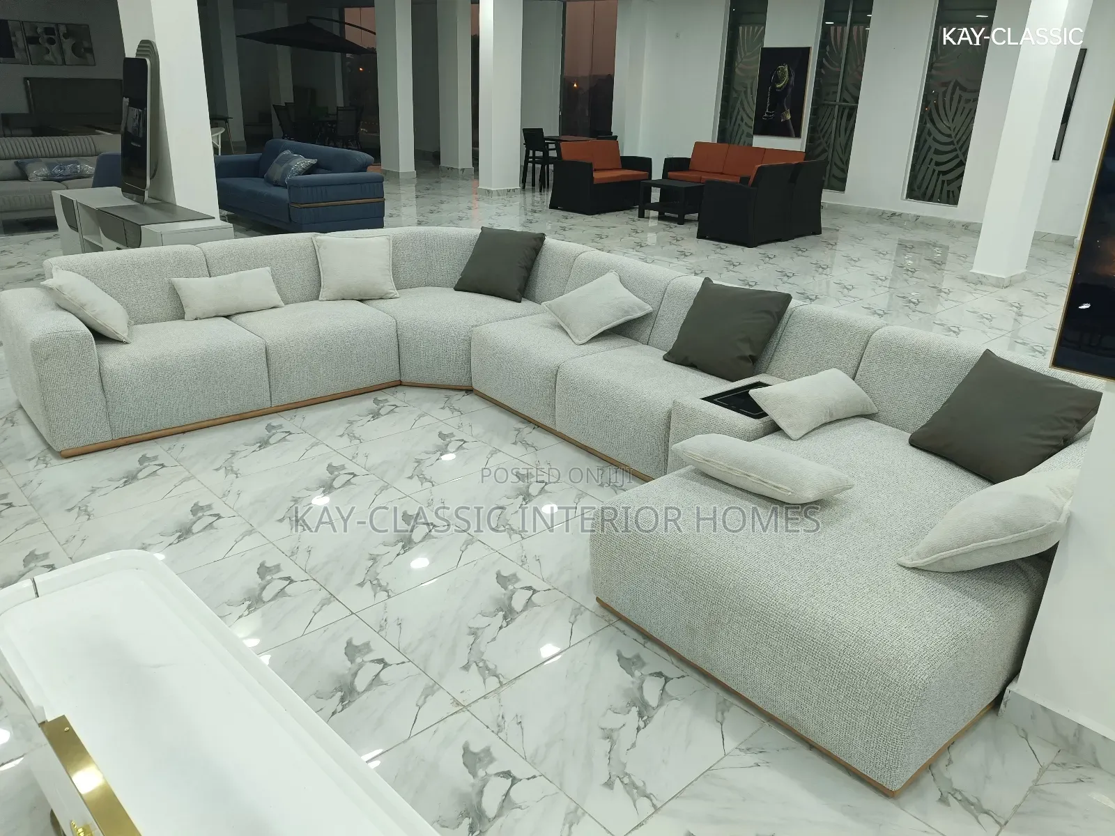 Corner Shape Sofa With Bluetooth Speaker 
