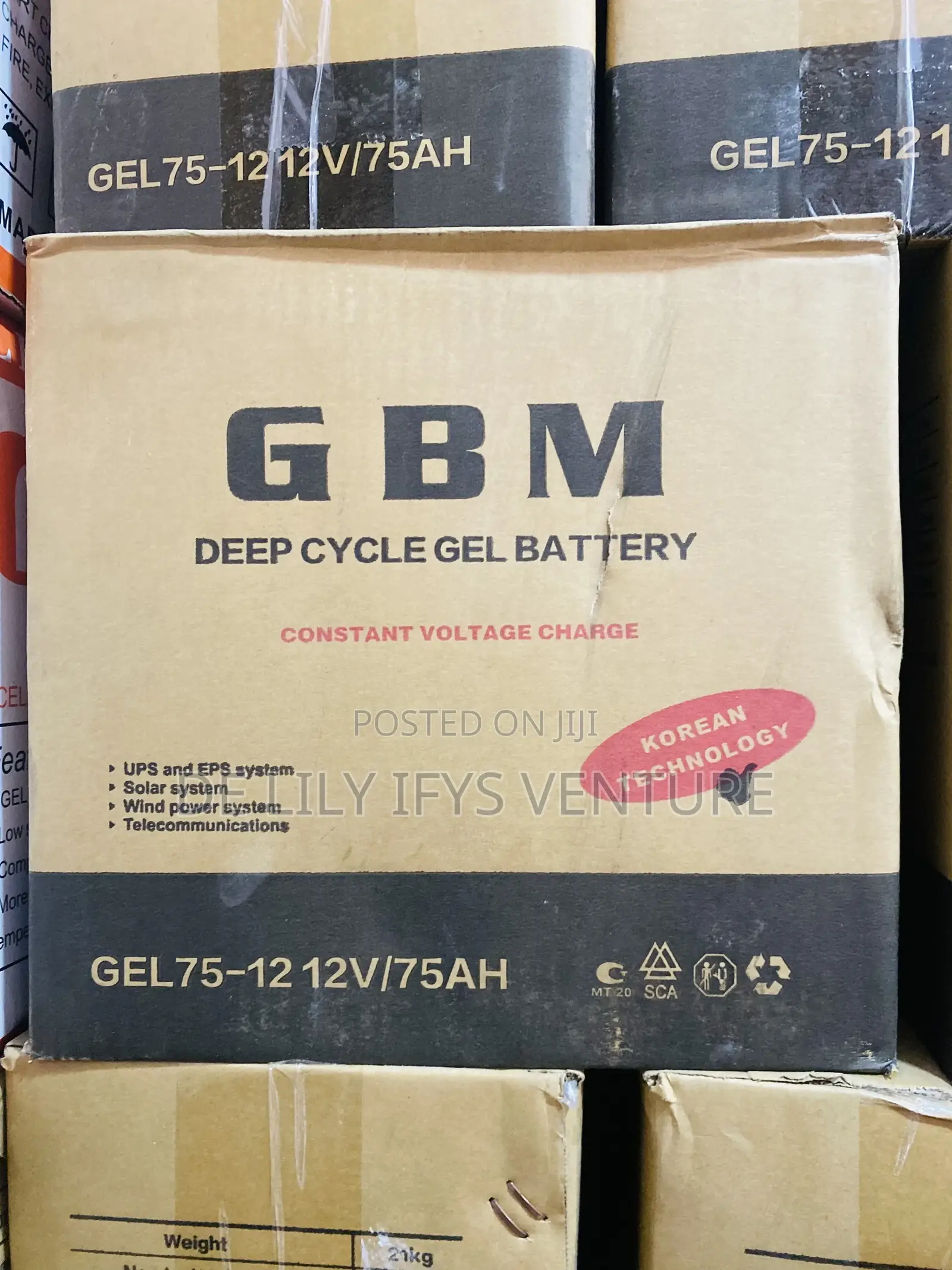 GBM Dry Cell Battery 75ah 12v
