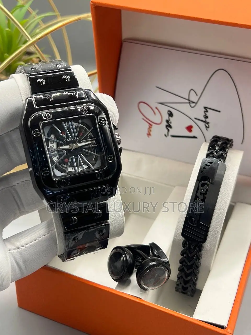Cartier Quality Men Chain Strap Wristwatch