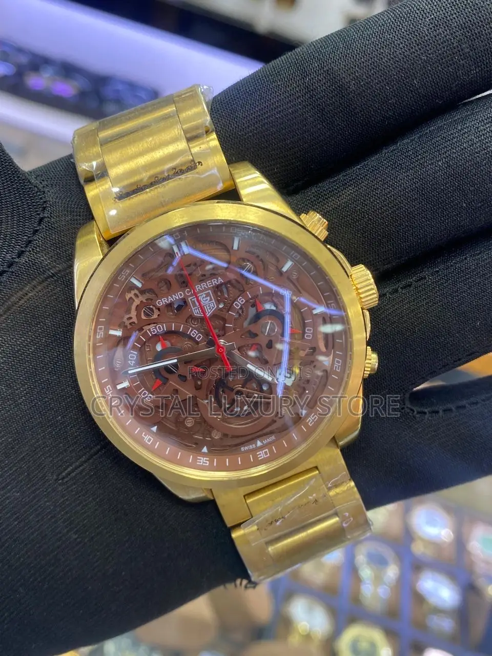 Carrera Quality Luxury Men Chain Strap Wristwatch