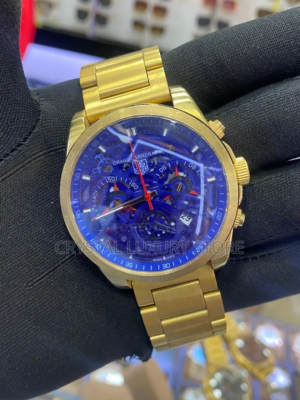 Carrera Quality Luxury Men Chain Strap Wristwatch