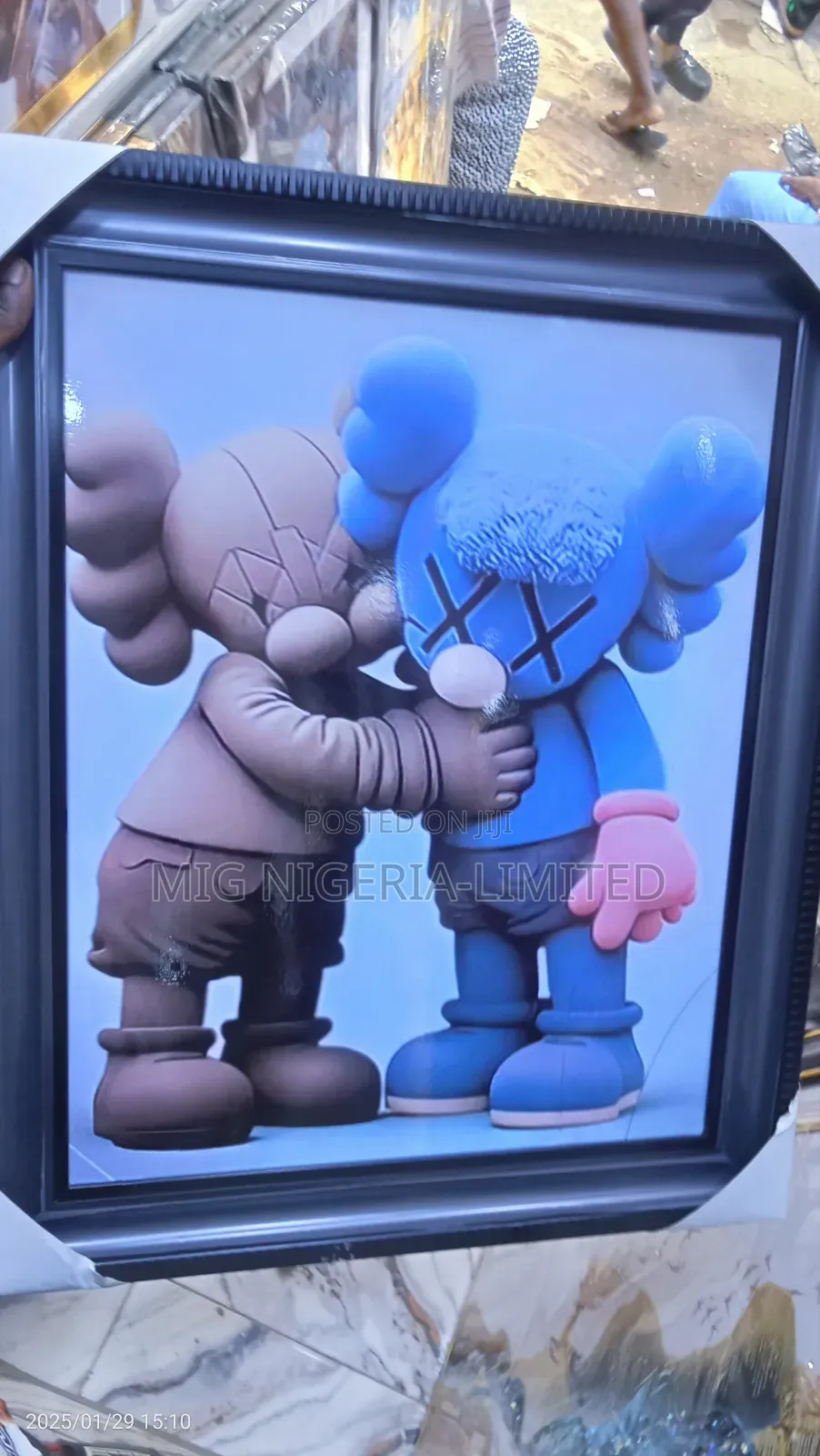 Wooden Frame Artwork Design Cartoon Character 50cmx60cm