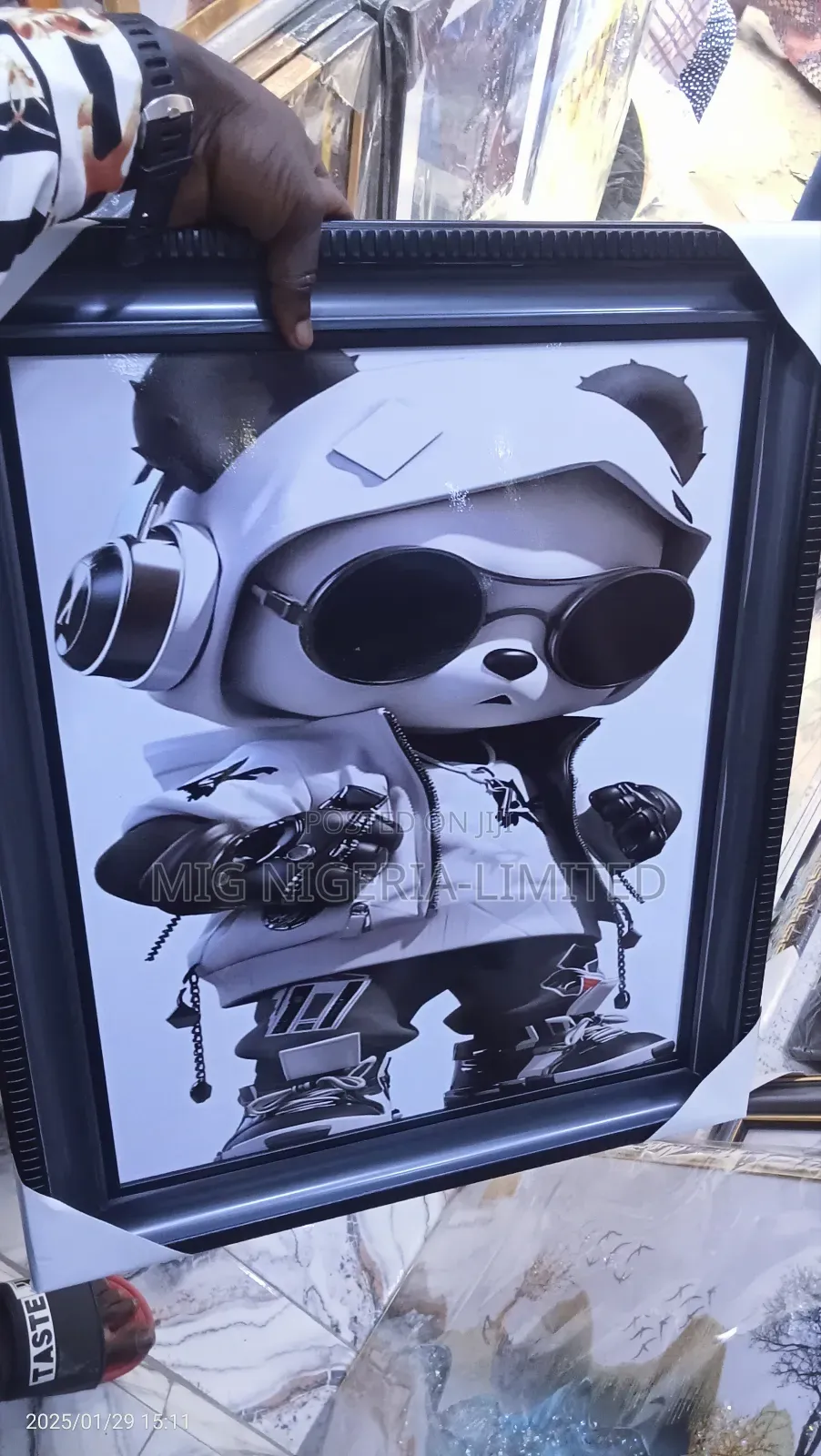 Wooden Frame Artwork Design Cartoon Character 50cmx60cm