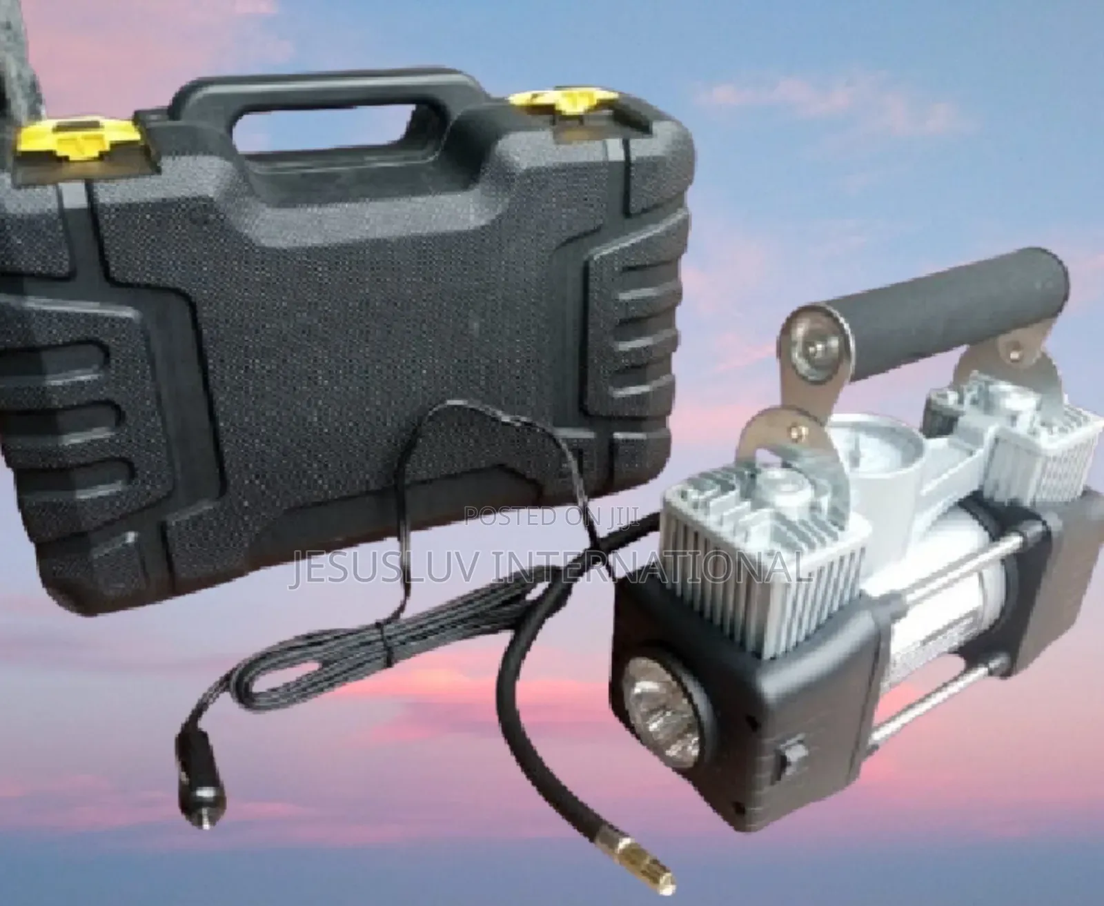 Heavy Duty Compressor Double Cylinder Air Tire Pump Inflator