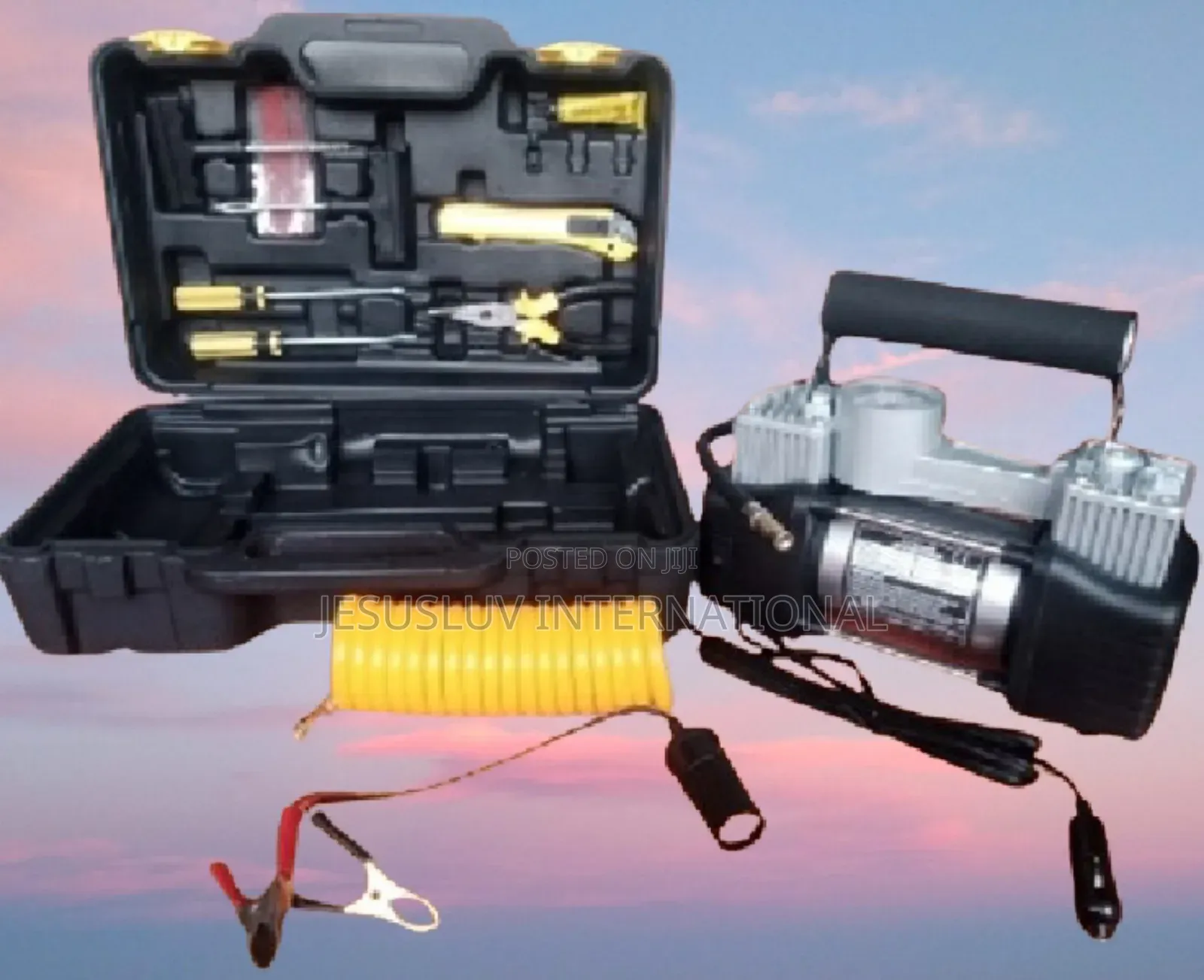 Heavy Duty Compressor Double Cylinder Air Tire Pump Inflator