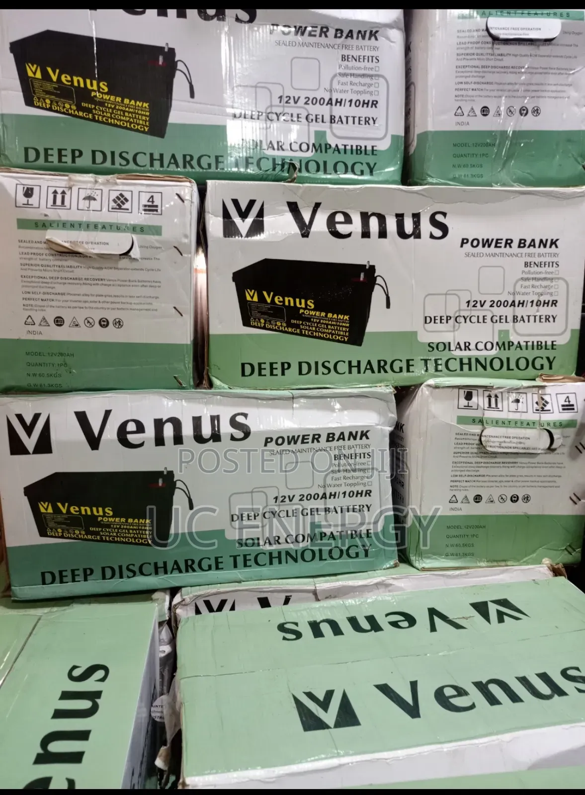200A Venues Dry Cells Battery 12V