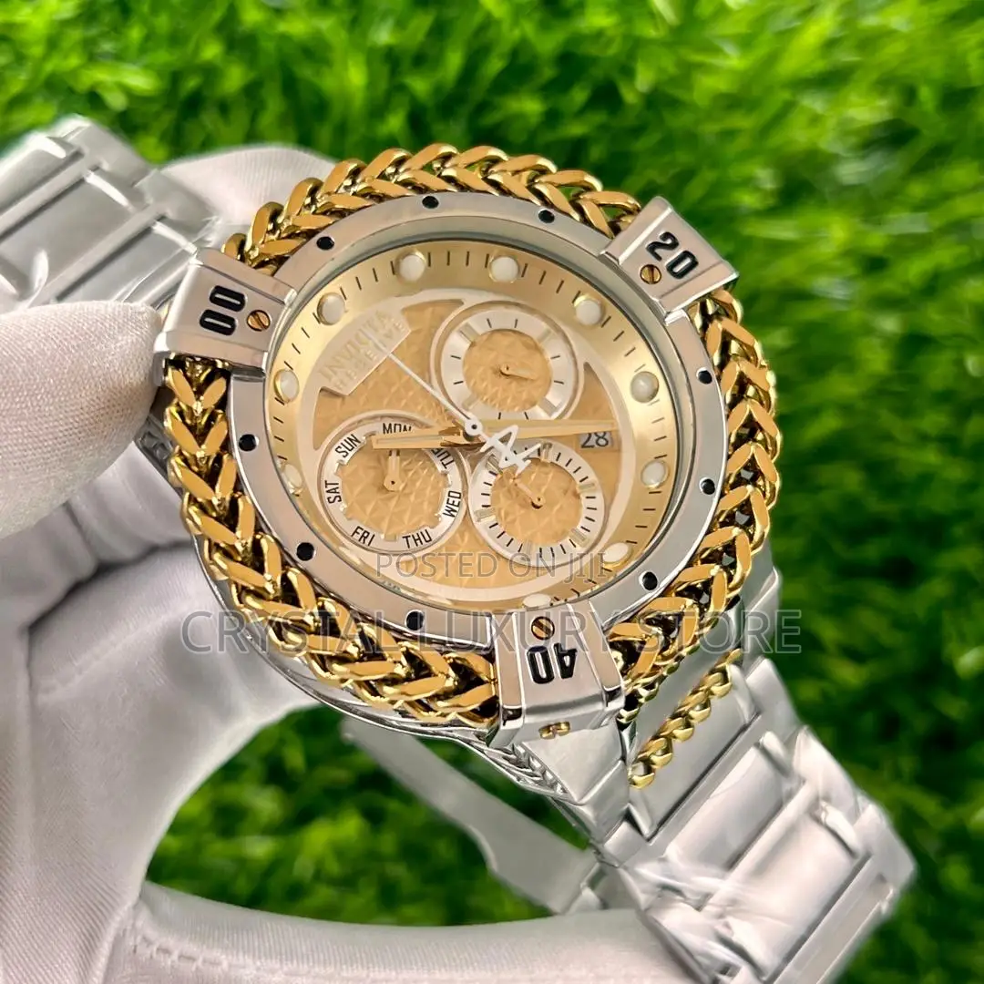 Invicta Quality Luxury Men Chain Strap Wristwatch