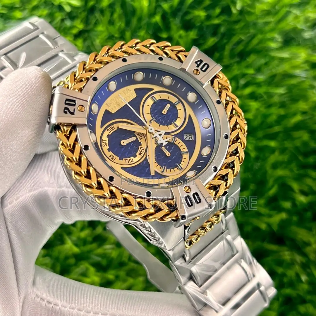 Invicta Quality Luxury Men Chain Strap Wristwatch