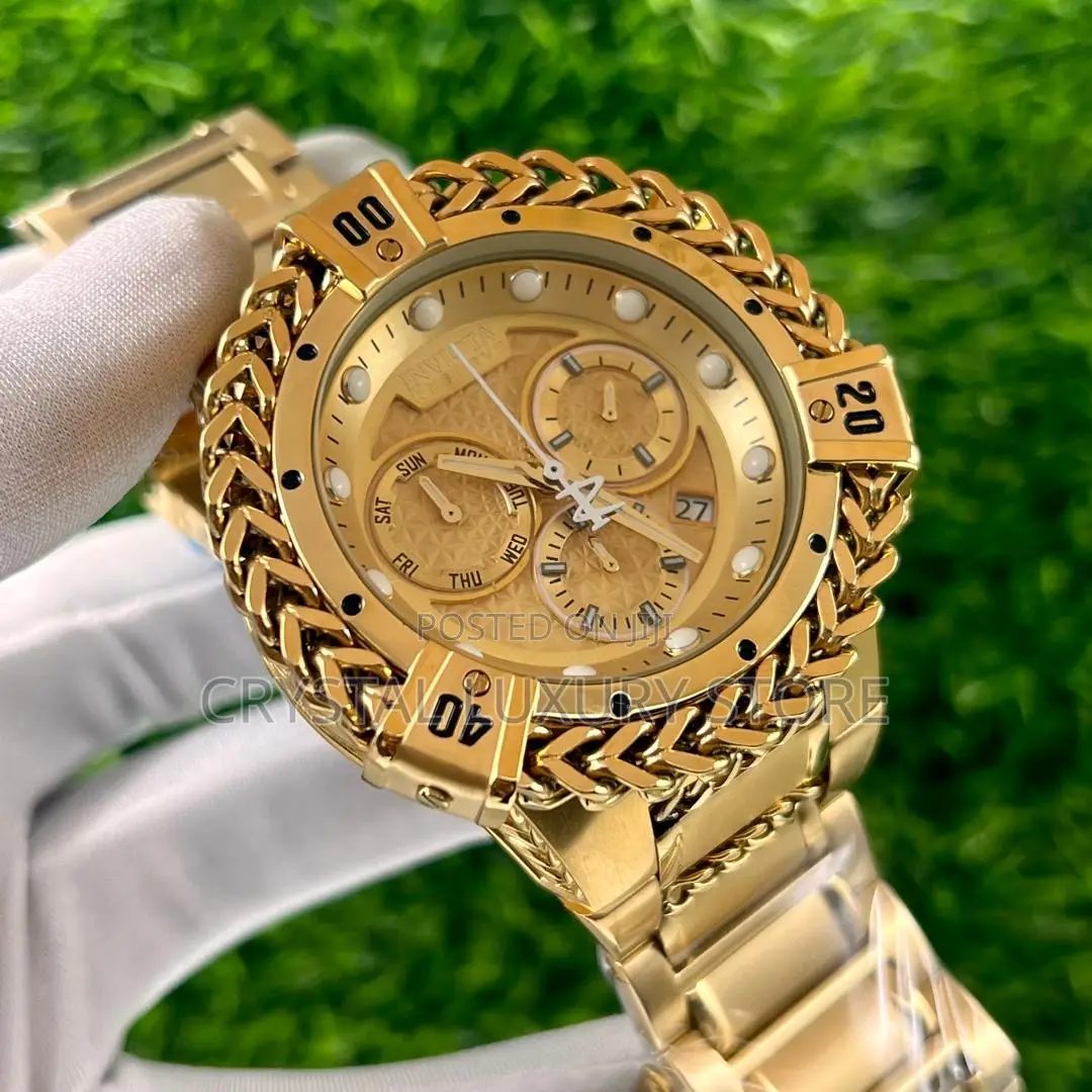 Invicta Quality Luxury Men Chain Strap Wristwatch