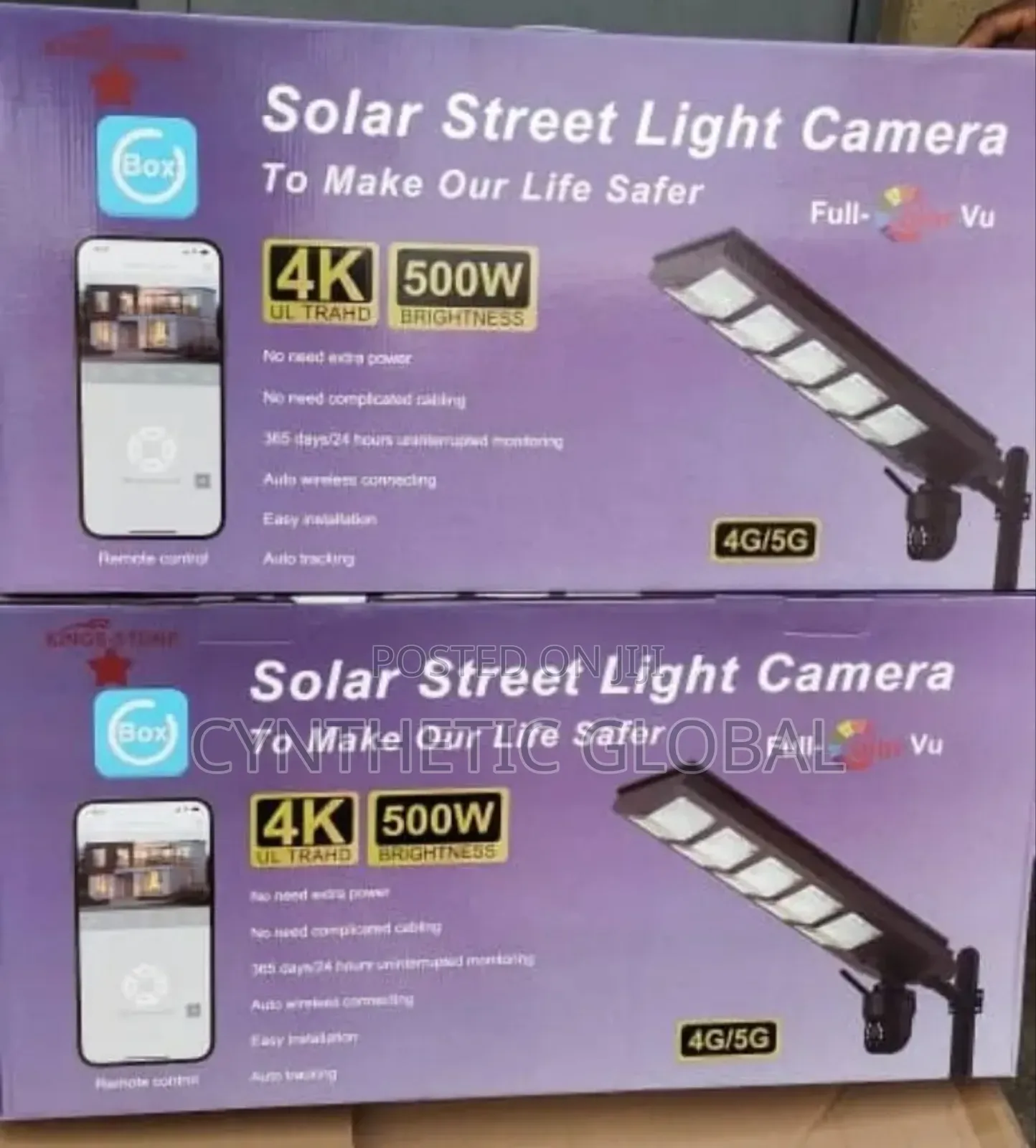 Ubox Solar Street Light Camera 500w Ultra Hd