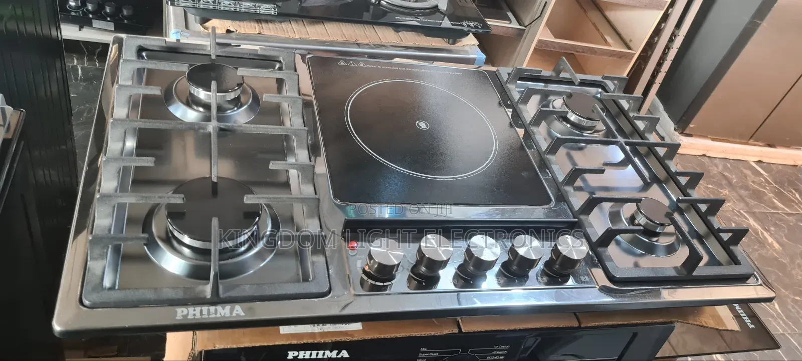Original Phima 4 Gas 1 Electric Inbuilt Gas Cooker 60x90cm