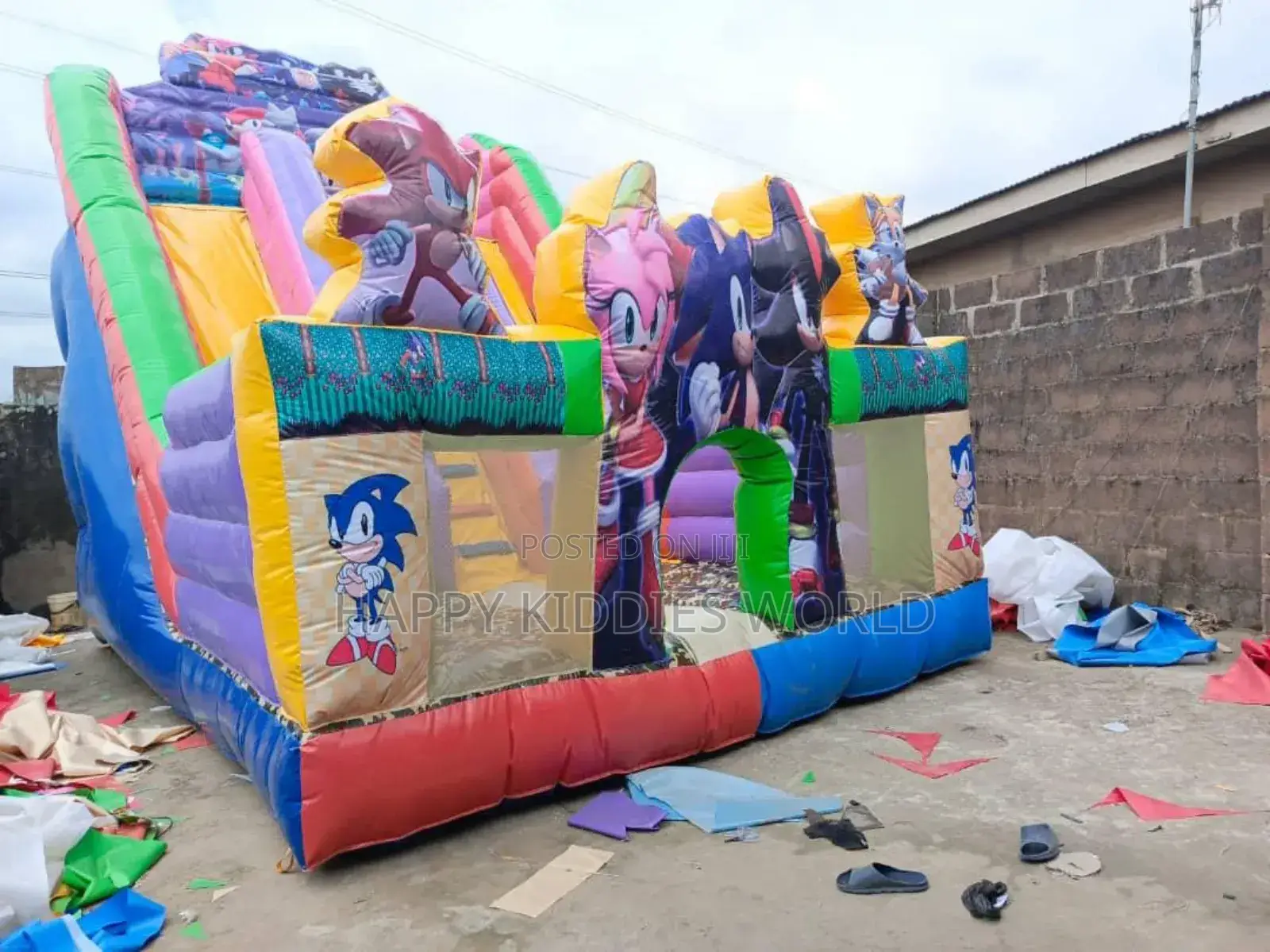 Giant Sonic Slide Bouncing Castle for Rent