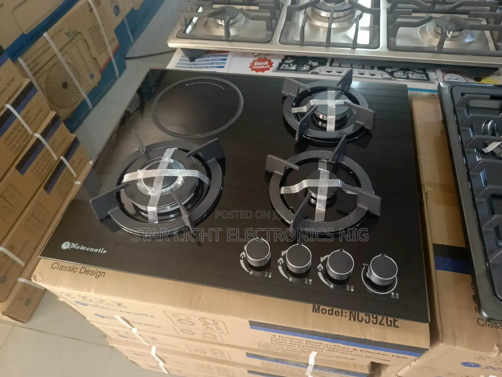 3 Burners Built-in Gas 1 Electric Hob