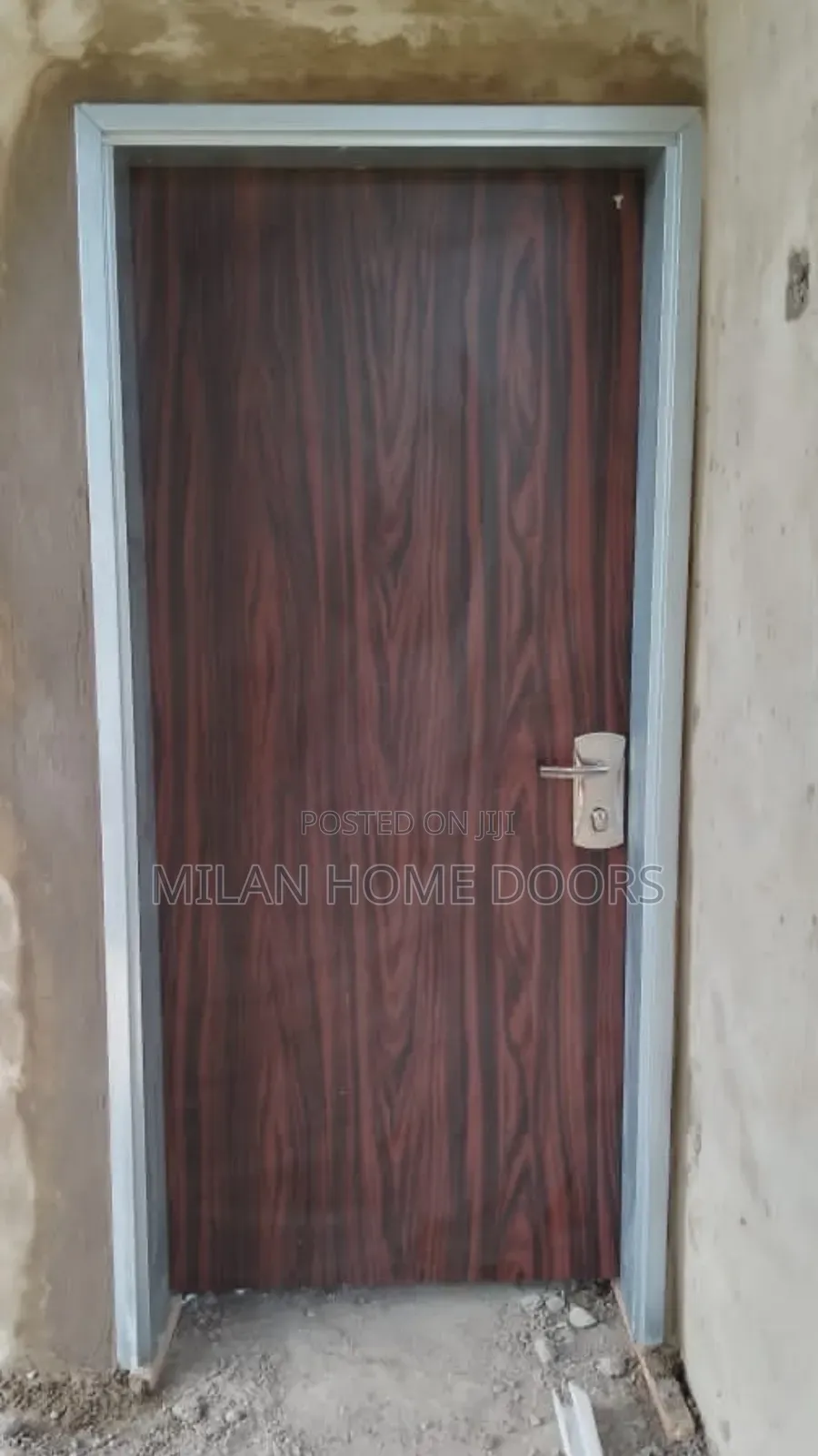 3ft Israeli Security Door With Silver Frame Galvanized Frame