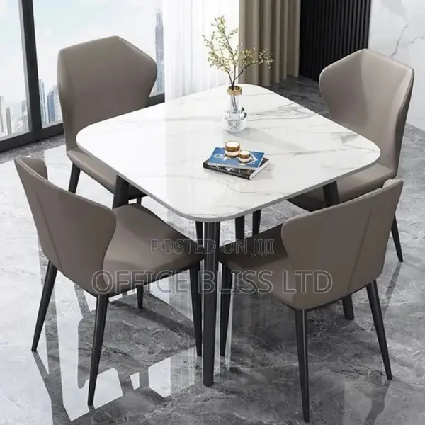 New Modern Square Dinning Table 4 Chairs