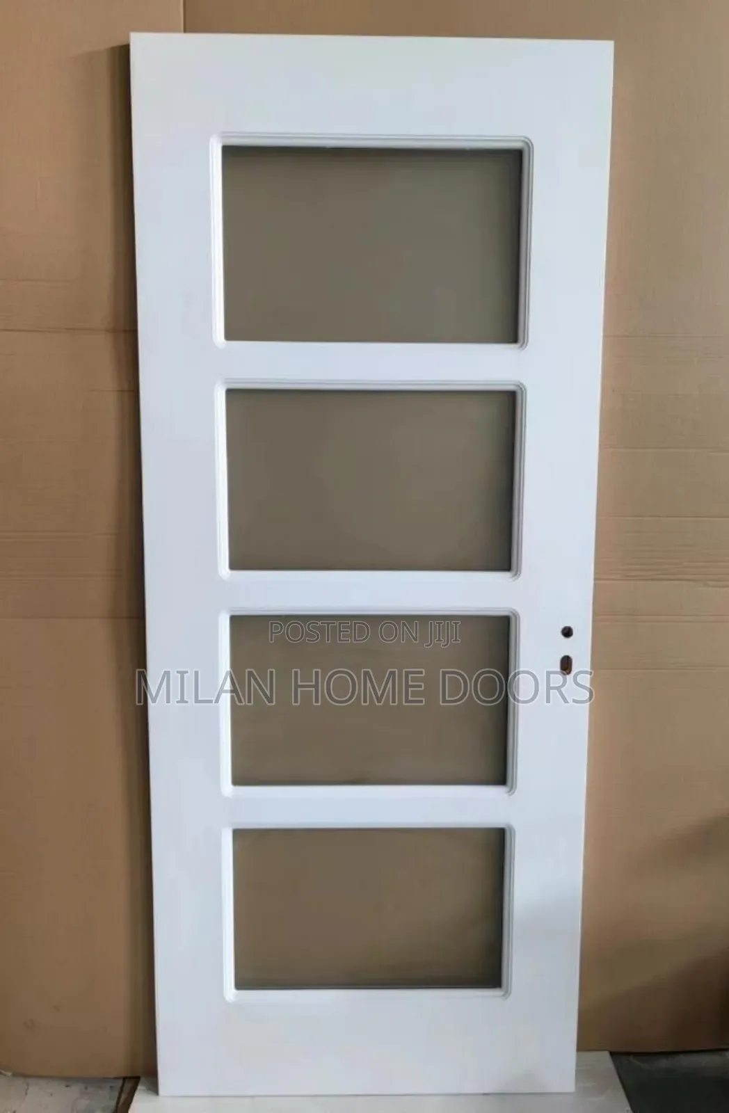 3ft by 7ft White Kitchen to Dining Glass Door