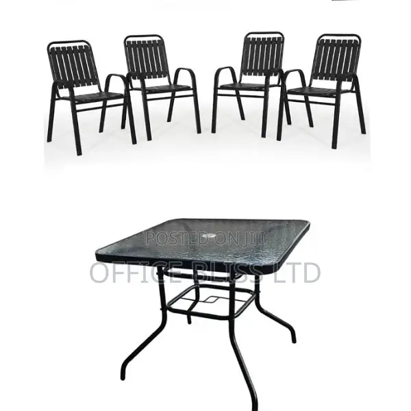 Outdoor Dinning Table Patio Plastic Wood Metal Chair