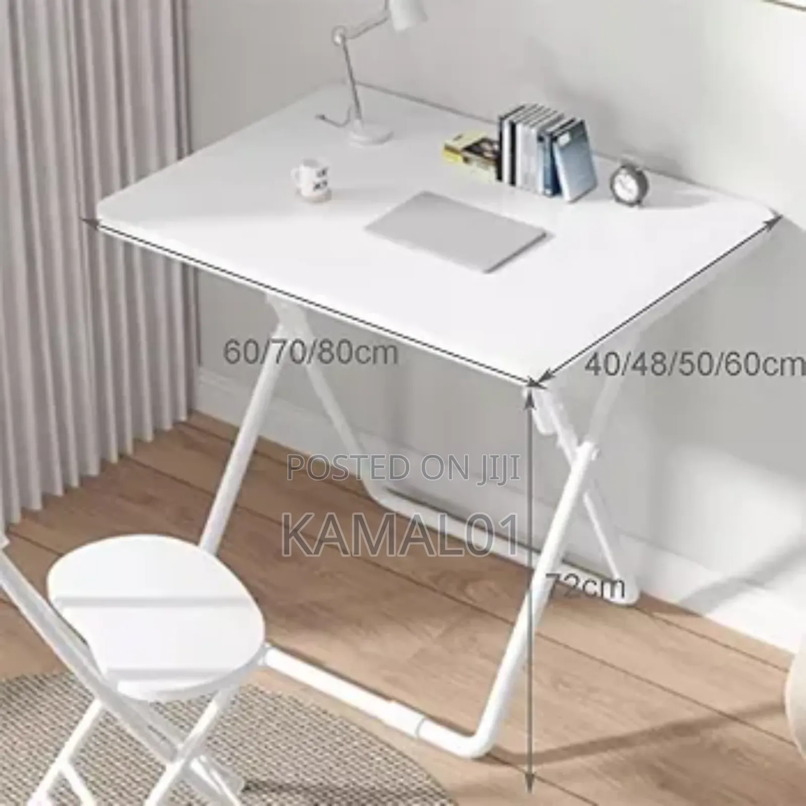 Folding Table,Computer Desk, Home Office Desk With 1 Chair K
