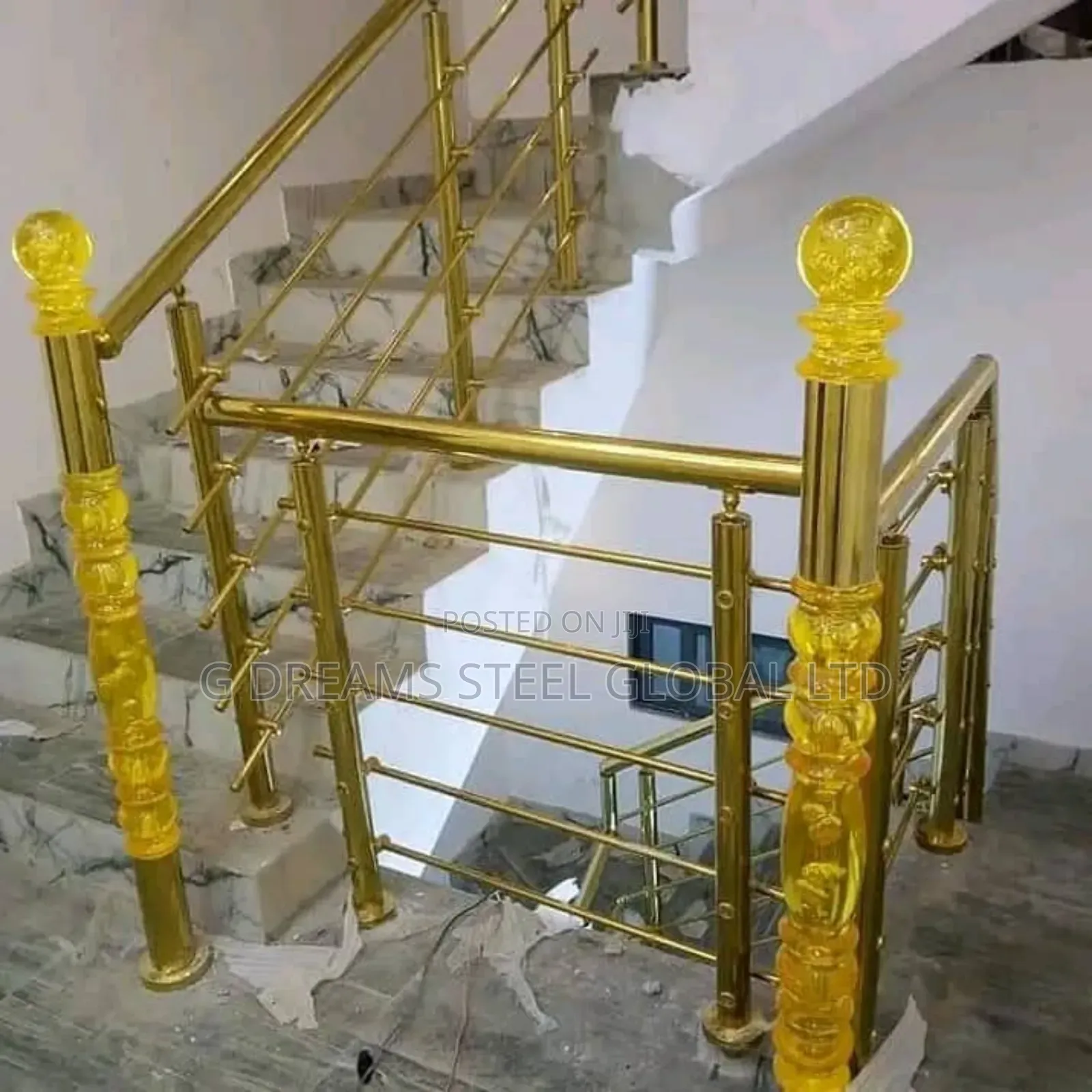 Crystal Gold and Silver Handrails