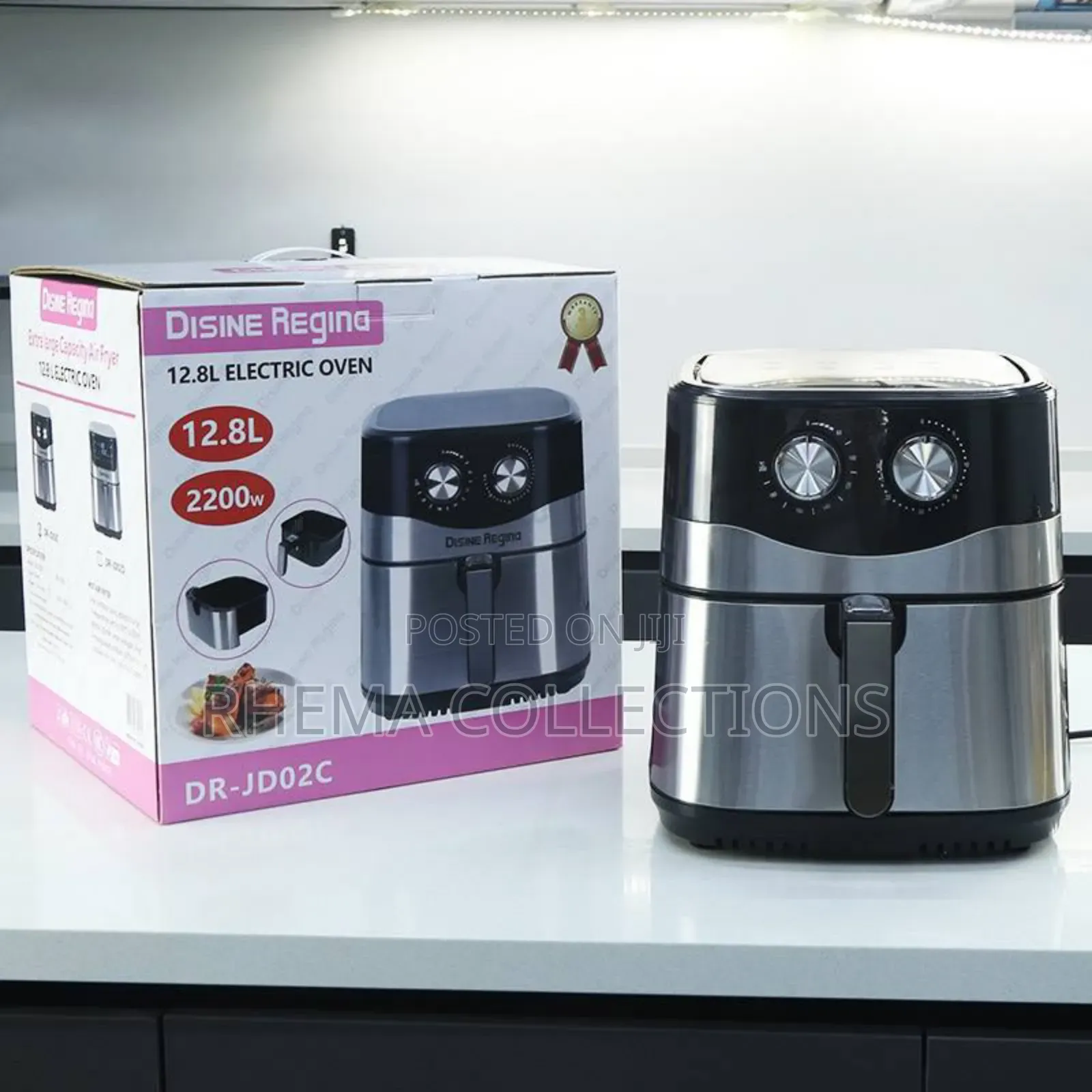 12.8L Electric Air Fryer/Oven With Two Operational Knobs